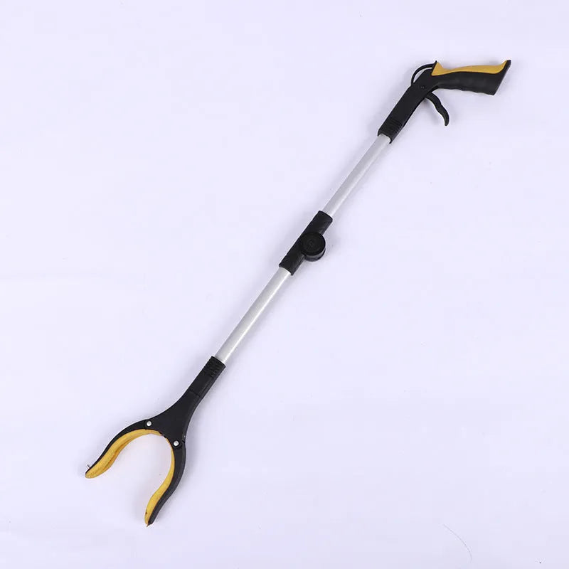 Foldable aluminium garbage clamp extended to 80cm with magnet sucker attachment and blue handle