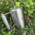 Silver stainless steel dumbbell cup with 8kg cast iron weight for strength training equipment