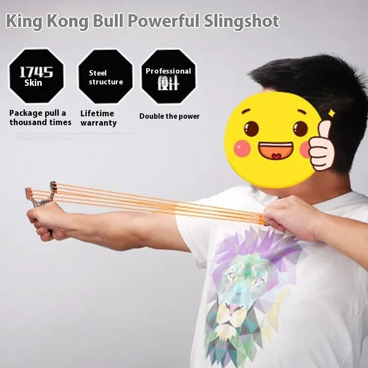 Traditional zinc alloy outdoor slingshot with Dawei power card ball bow design for target shooting.