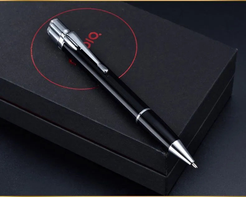 Metal refillable jet pen lighter with windproof torch flame in silver finish