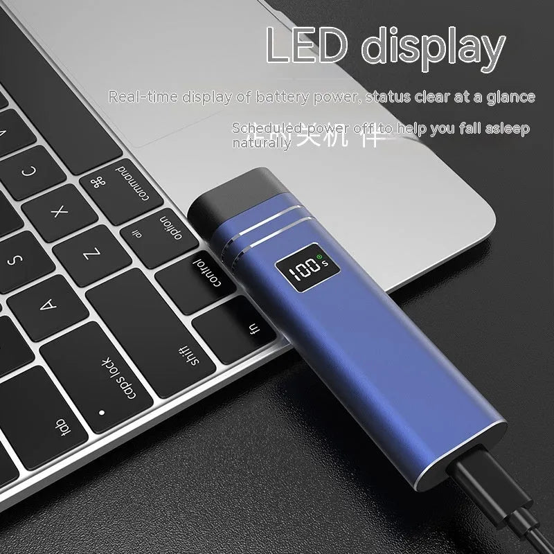 Bluetooth bone conduction sleep speaker in twilight gray with slim 100x28x13mm design