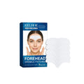 Five forehead skin care patches with non-woven fabric containing vitamin E and hyaluronic acid