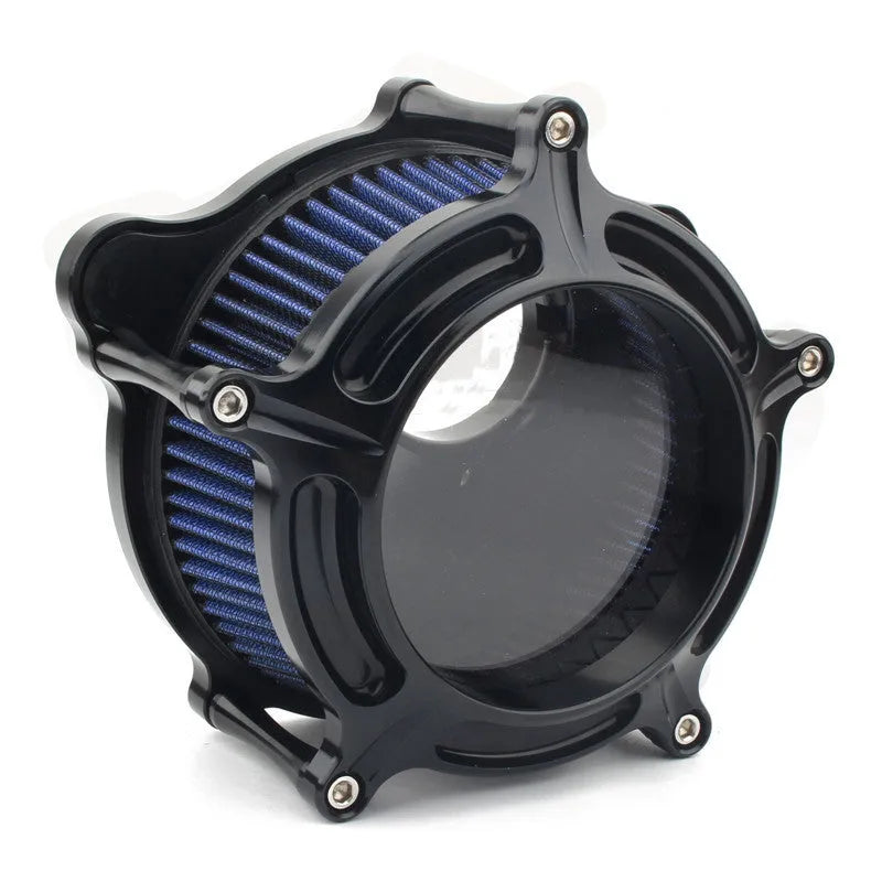 MP09-JJL aluminium air filter retrofitting accessory showing multiple colour options including black, blue and red finishes.