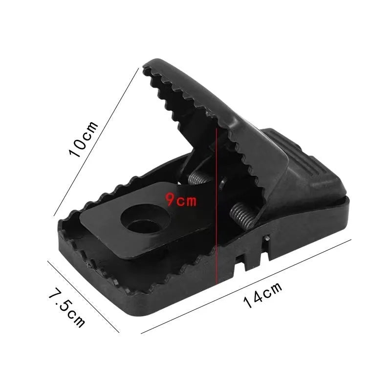 Automatic metal and plastic mouse trap cage shown in small, medium, and large sizes for indoor use.