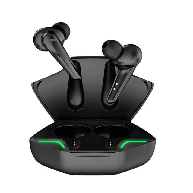 Wireless Bluetooth in-ear sports earphones shown in black colour variant.