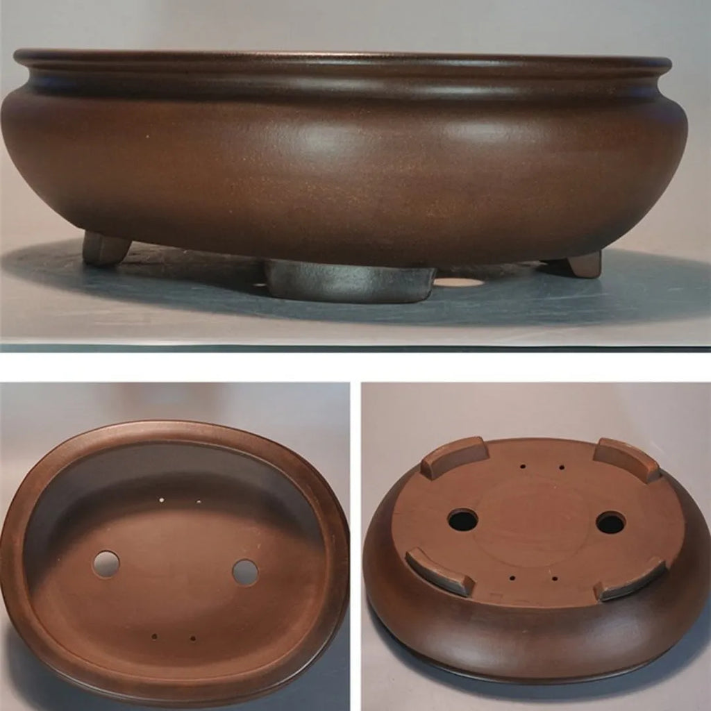 Handmade purple sand clay desktop flowerpot in classical style, 58cm tall.