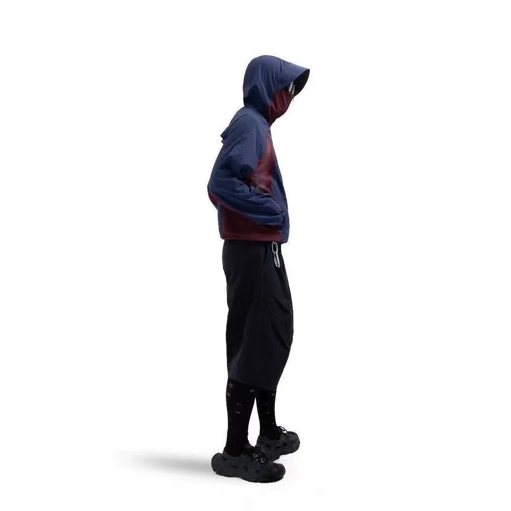 Mesh stitching thin nylon sun protective clothes in desert brown, light grey, red and blue colour options
