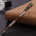 Frosted silica gel anti-slip rotary pen with 0.35mm fine tip showing plastic body and grip detail