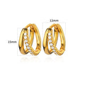 Geometric butterfly and heart-shaped women's earrings in copper with diamond treatment, multiple colours.