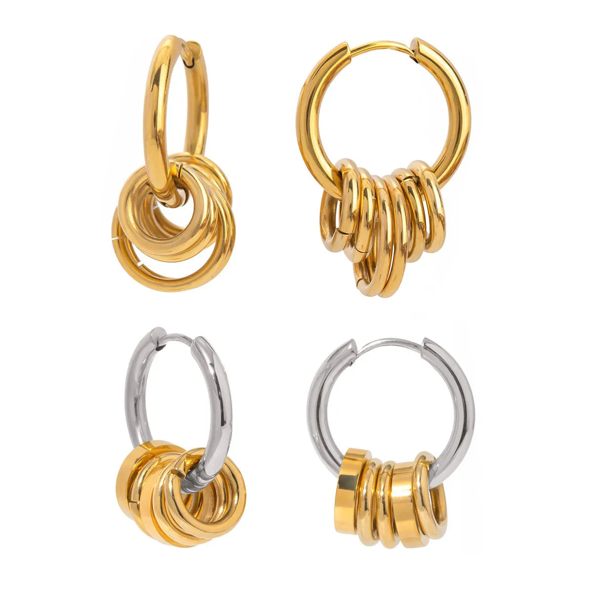 Personality stainless steel ins style earrings with electroplated finish in JDE2405019 colour options