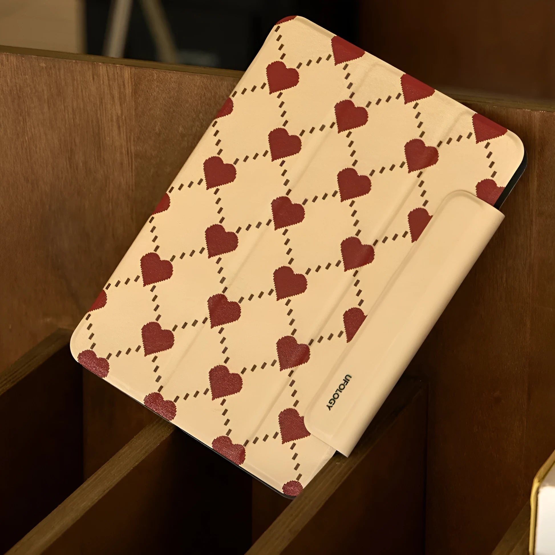 A polyurethane magnetic protective case for a 10.9-inch iPad Air, showing the double-sided clip.