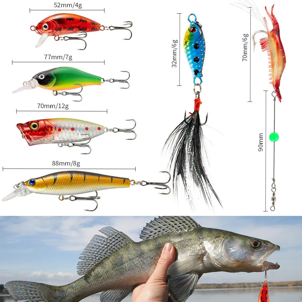Christmas Mino Bog themed 24-piece metal fishing tackle blind box set, colour 01 style.