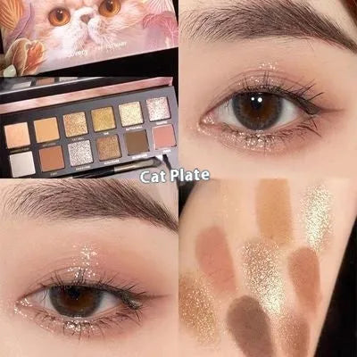 Explorer twelve-colour animal eye shadow palette showing Golden Tiger, Wild Leopard, and Red Fox shades