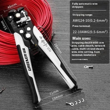 Fully automatic wire stripper tool with box mounted design and high carbon steel blades