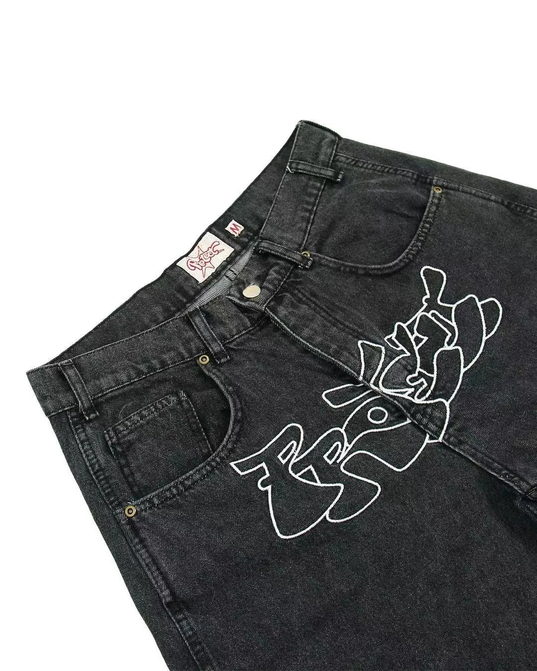 Men's straight cut denim shorts in D36 colour with hip hop style and micro elasticity fabric