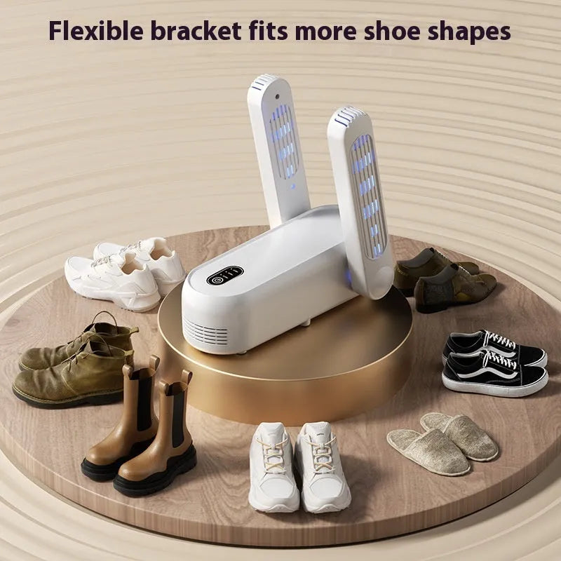 Black D4 automatic shoe dryer with timer for waterproof baking and shoe warming