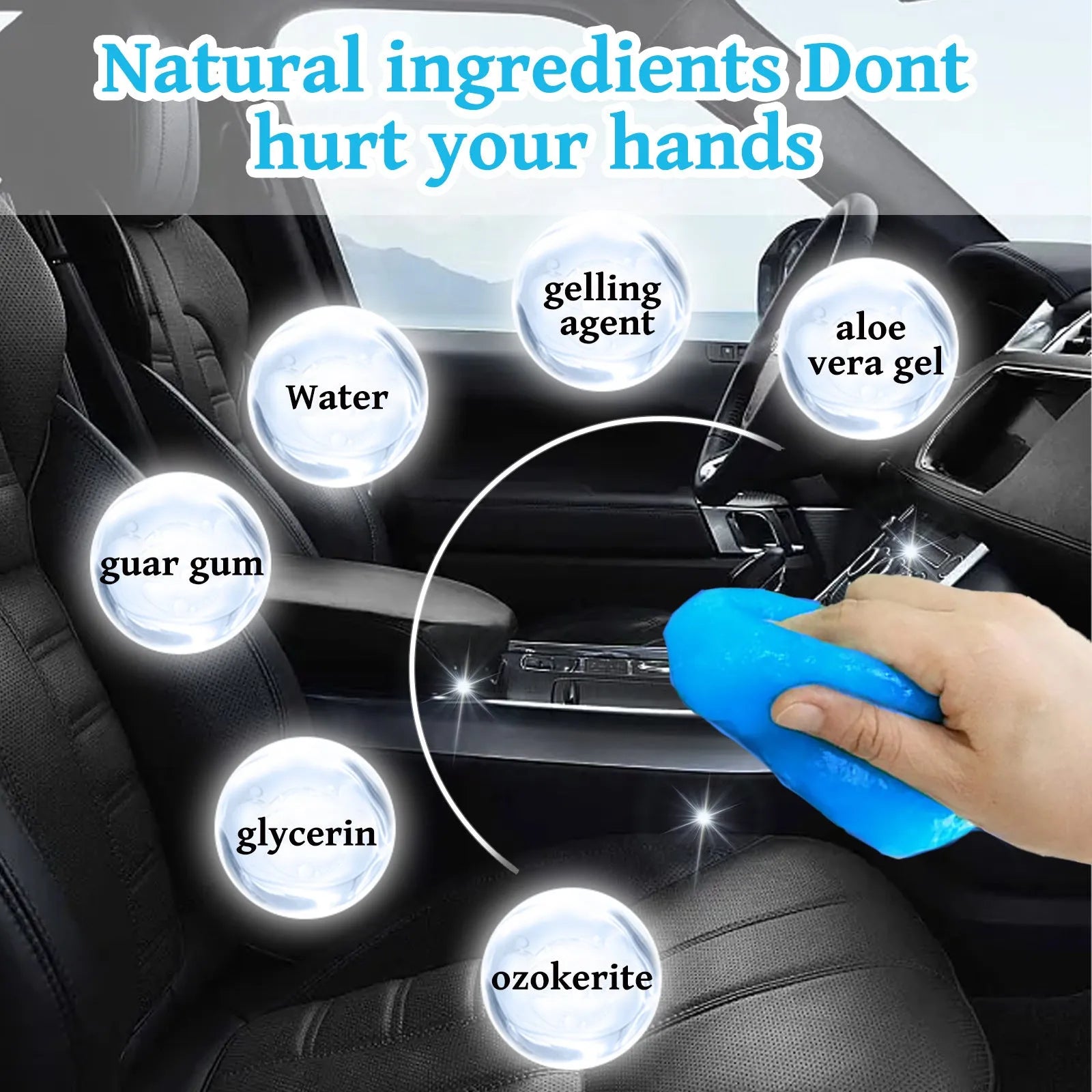 70g car cleaning soft gel adhesive putty for removing dust from interior vents and gaps.
