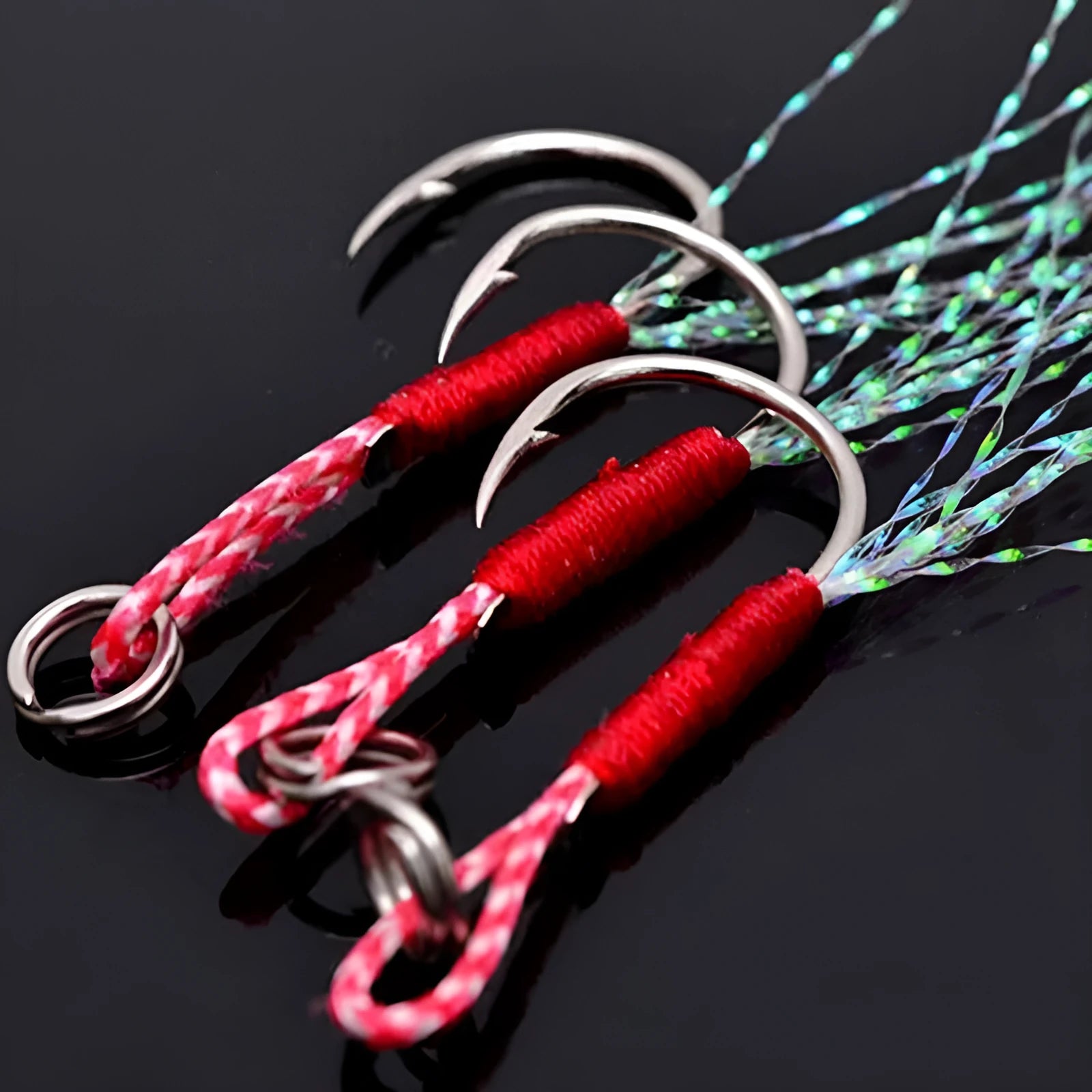 Bright wire iron plate single fishhook for DIY fishing lure construction