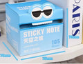 Transparent sticky notes with pearl gradient design in six colour options, 105-page pad