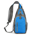 Nylon canvas crossbody chest bag in street style with contrast colour elements