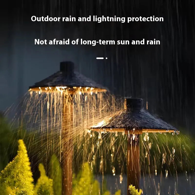 Geometric outdoor lawn lamp in black aluminium with IP65 weather protection for garden floor use