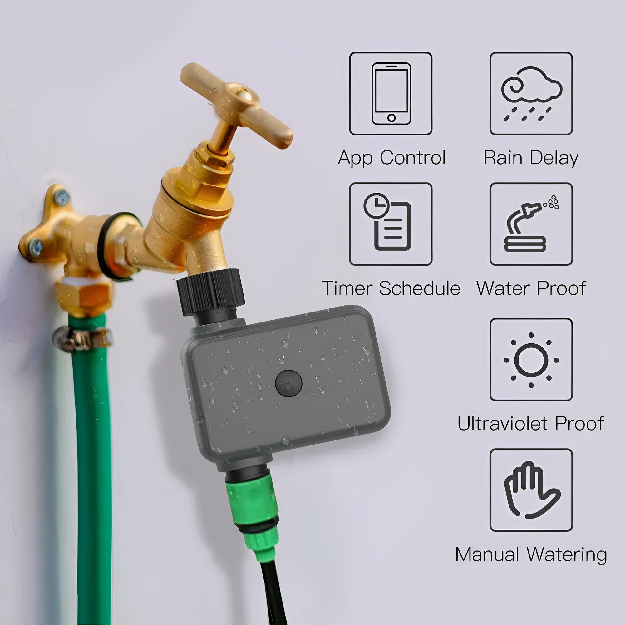 Intelligent garden irrigation water valve BWV-YC for smart home control system with EU US or small gateway style options