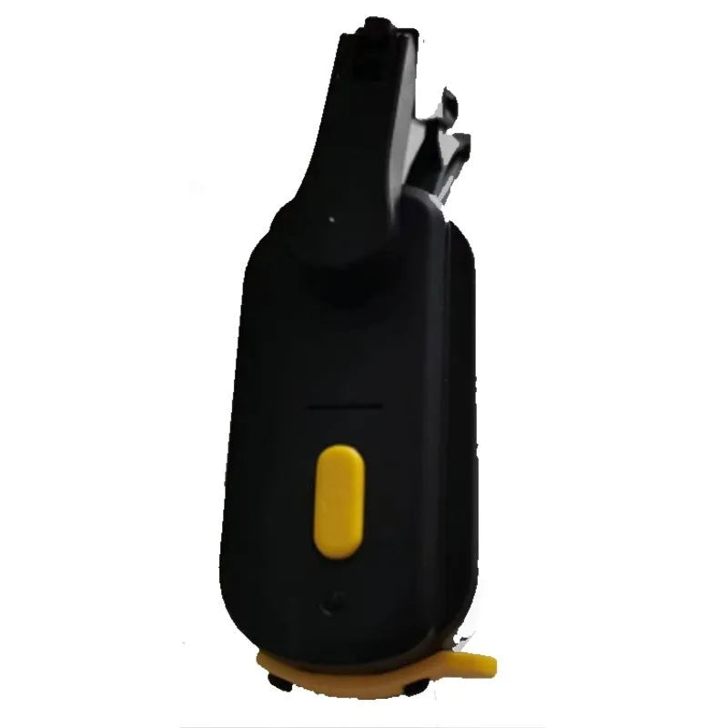 Black plastic motorcycle helmet wiper with 65mm blade and 800 mA motor, model TZ-HW065.