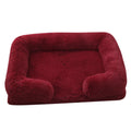 Plush round dog bed with removable inner sleeve in various colours and sizes
