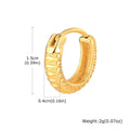 Stainless steel snake pattern earrings in black or gold hip hop style