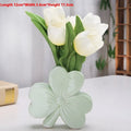 European style ceramic desktop vase in white porcelain with 15cm diameter dimensions