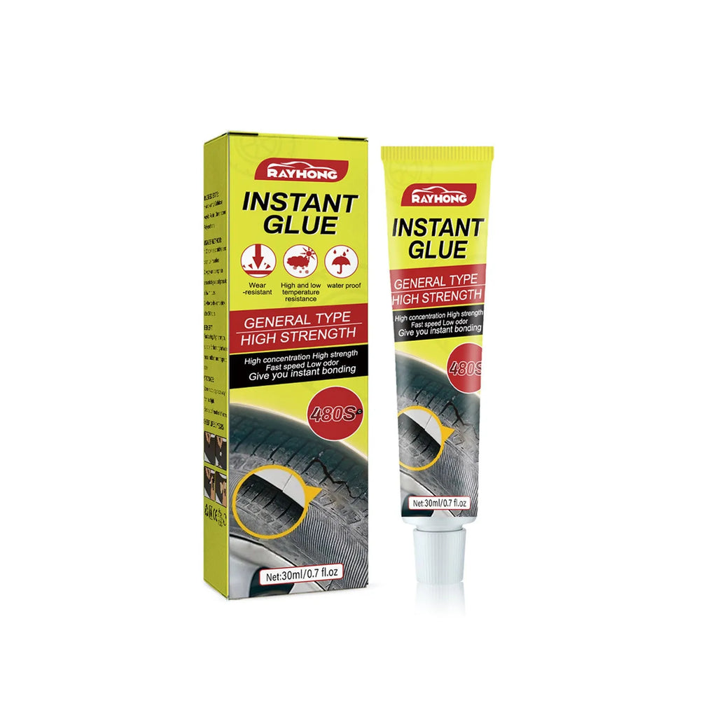 30ml tyre crack repair glue bottle with hydroxyethyl fibre and acrylic resin formulation