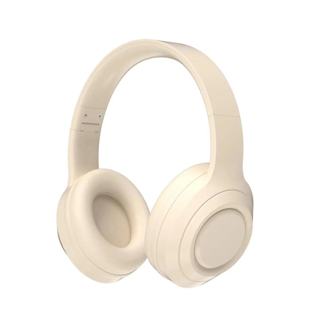 DR58 wireless Bluetooth headphones with noise reduction in white, pink, or black colours