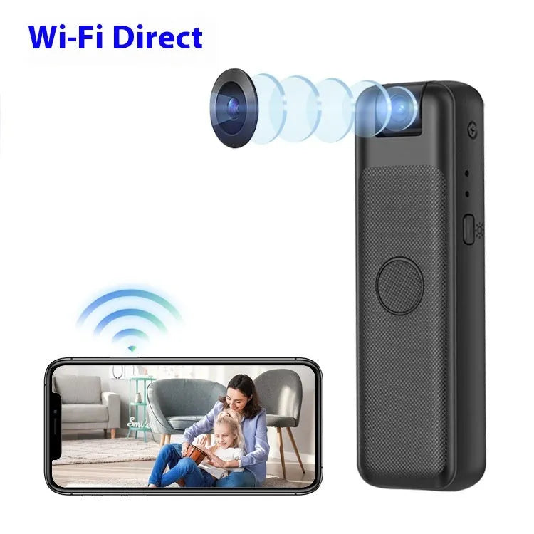 Black back splint surveillance camera with Type-C port and WIFI connectivity