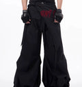 Korean style boys wide-leg trousers in black or grey solid colour