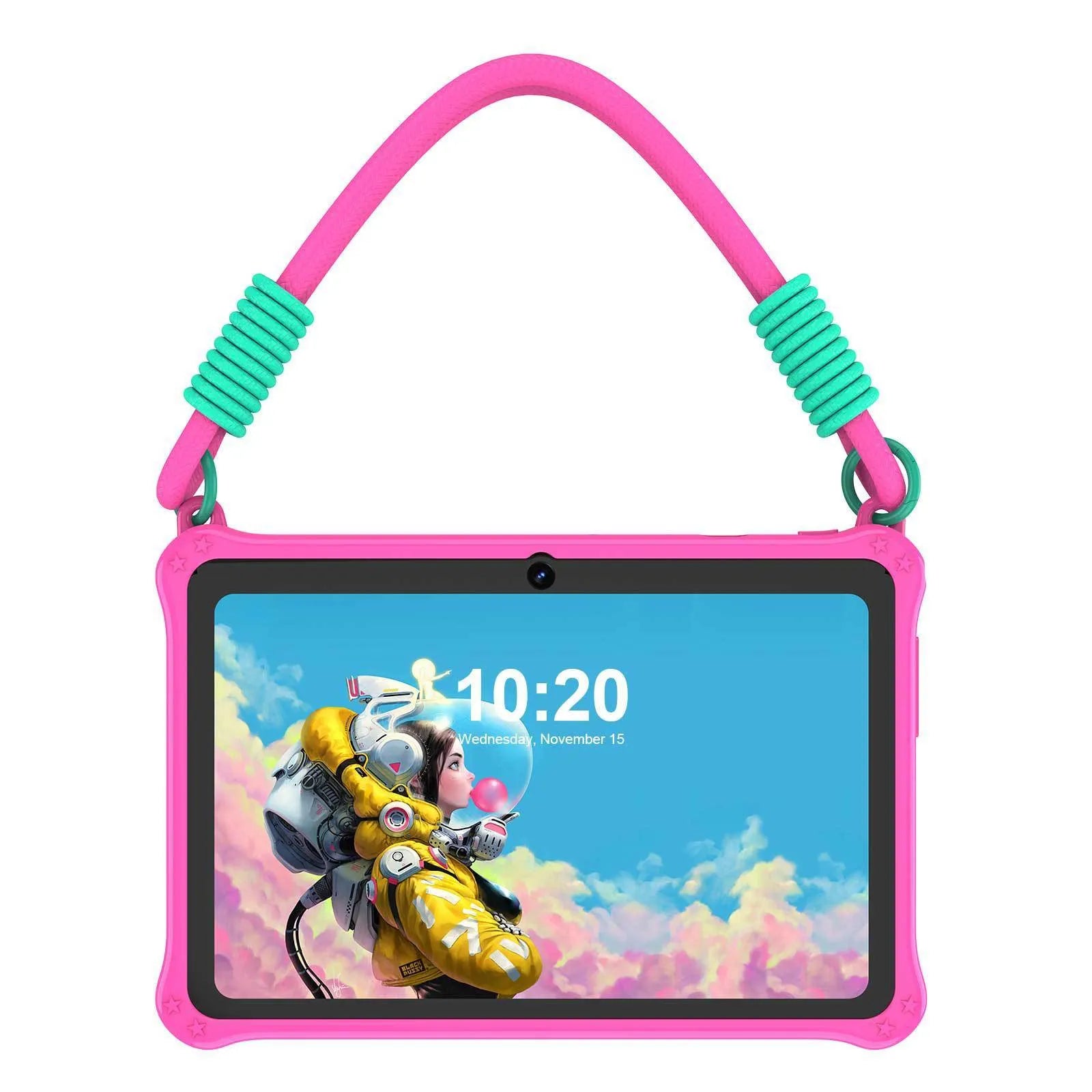 7-inch children's tablet silicone protective case with carrying strap in sapphire blue colour