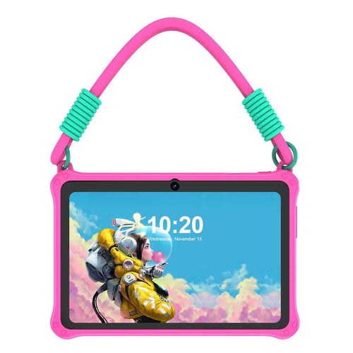 7-inch children's tablet silicone protective case with carrying strap in sapphire blue colour