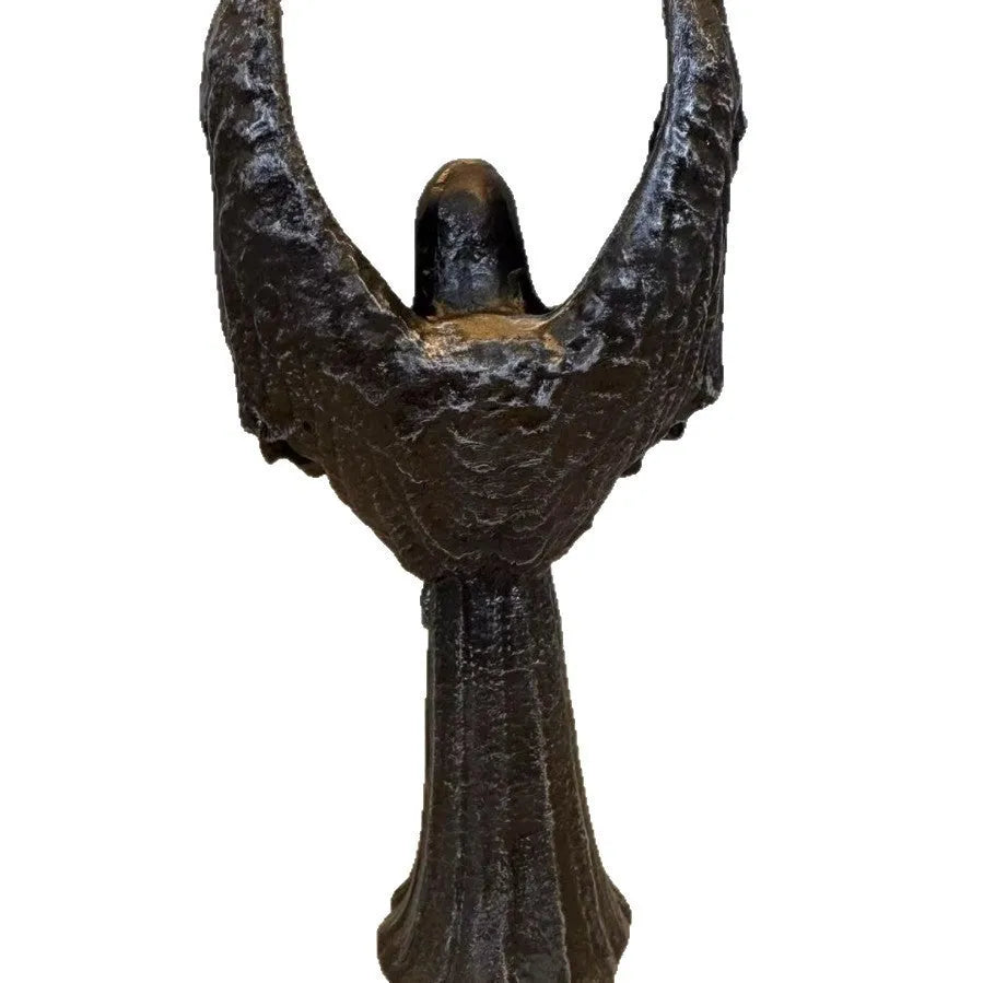 Dark Angel resin statue ornament measuring 6.5 by 5 by 17 centimetres.