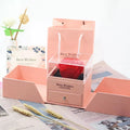 Valentine's Day plastic eternal rose jewellery gift box in blue green grey pink colour options