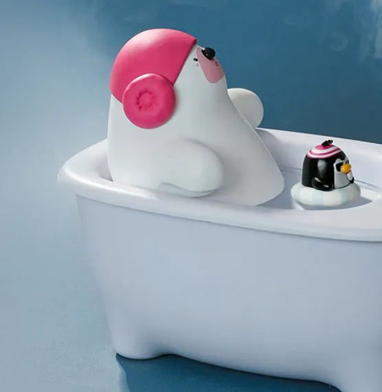 White creative USB air humidifier and aromatherapy diffuser unit on desk