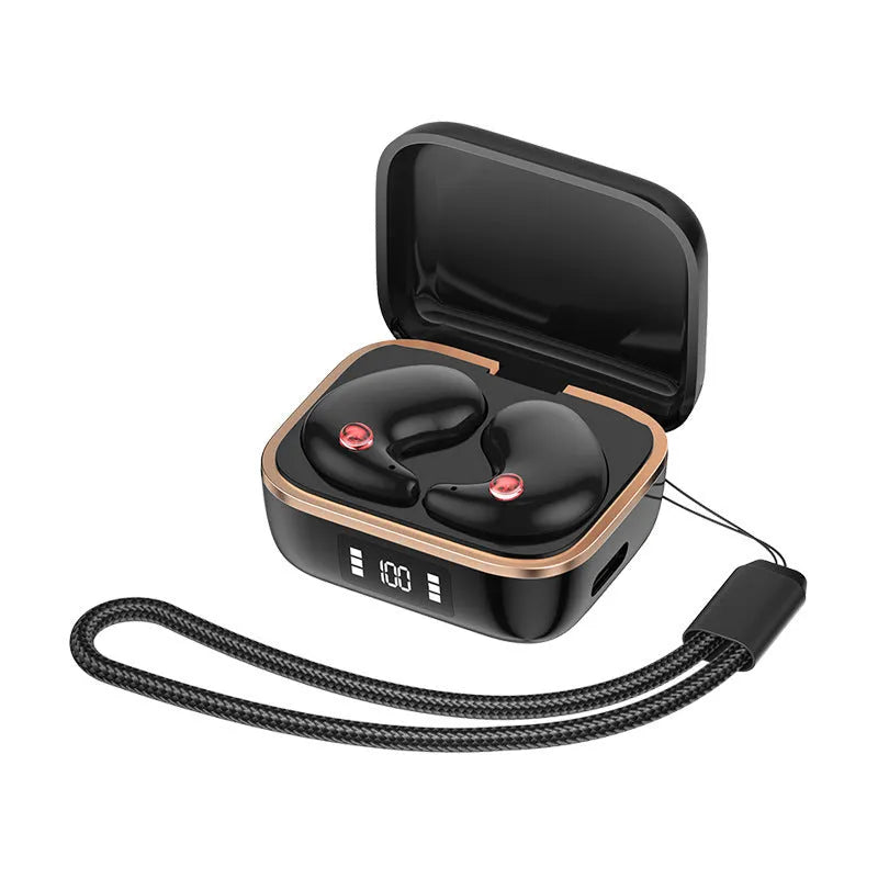 Mini J11 wireless Bluetooth headset in black in-ear sports style with charging bay