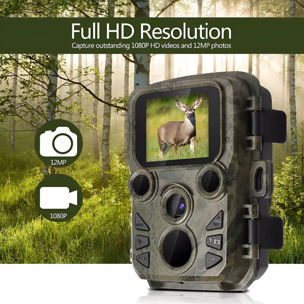 12MP infrared box camera in army green for professional surveillance with night vision capability