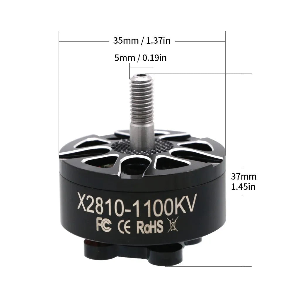 X2810 brushless outrunner motor for RC flight models with metal housing