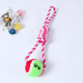 Cotton string dog toy for medium large breeds, approximately 38cm long in red and white colour