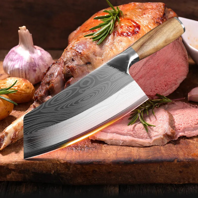320mm stainless steel kitchen knife with 40cr13 blade for food preparation