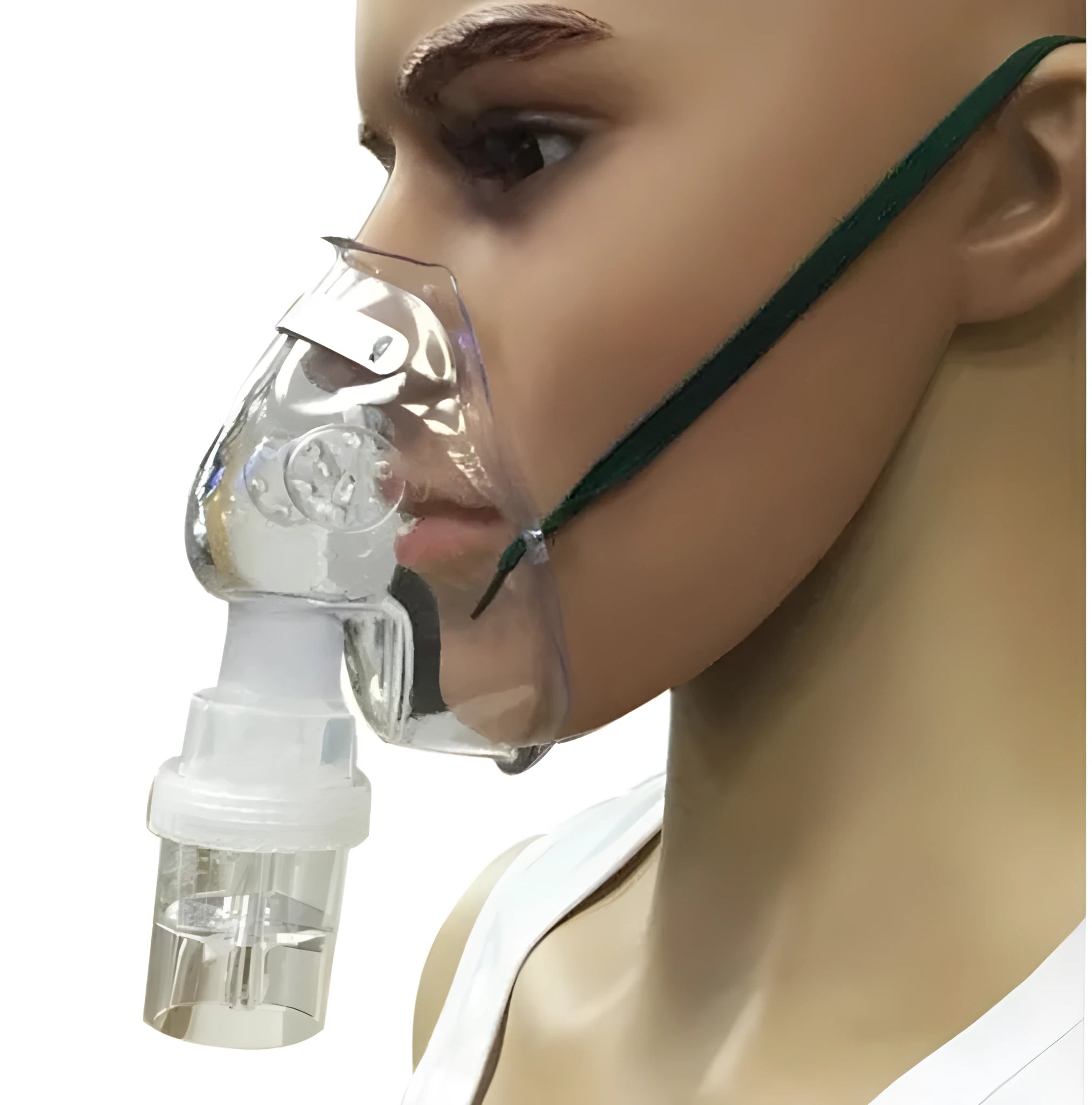 Soft rubber mask strap adjuster or ear saver accessory on a white background.
