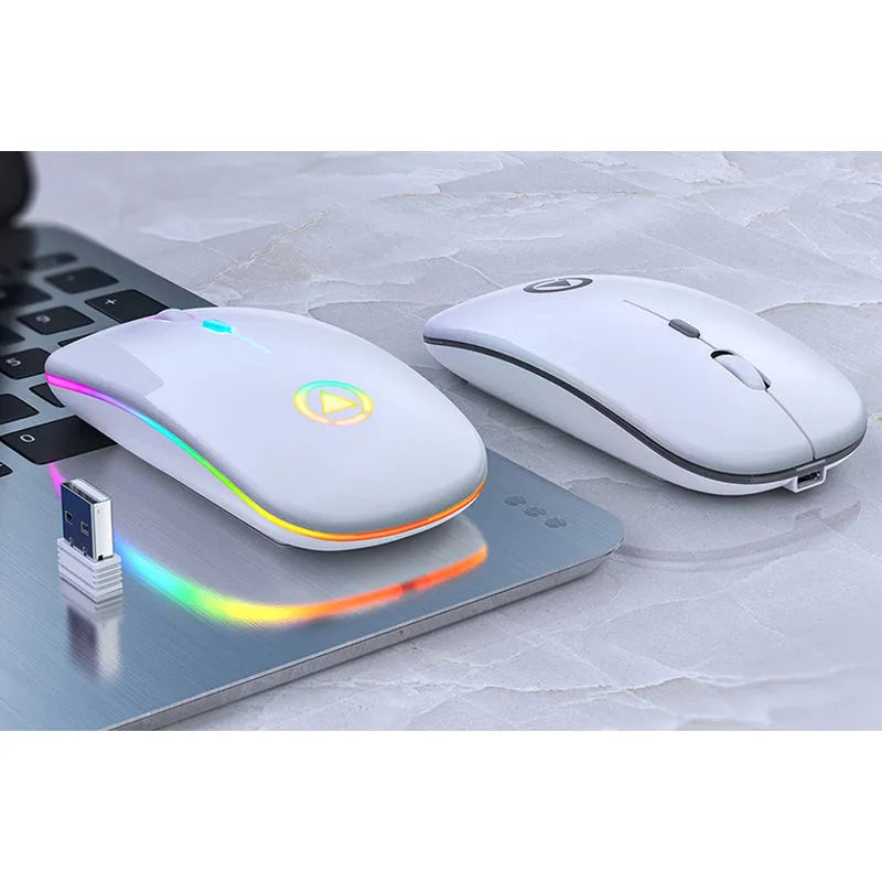 A2 wireless charging bluetooth mouse in matte black with scroll wheel and buttons