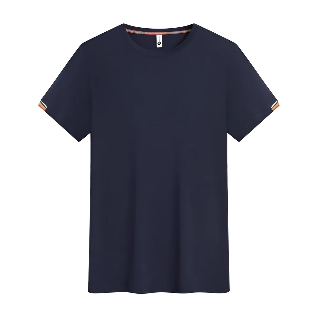 Men's round neck pullover top in ice fibre blend fabric for business casual office wear