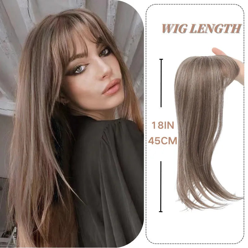 Synthetic hair clip wig with inner buckle fastening shown in style colour options