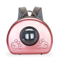Transparent space capsule cat carrier with breathable mesh panels and hard PC shell