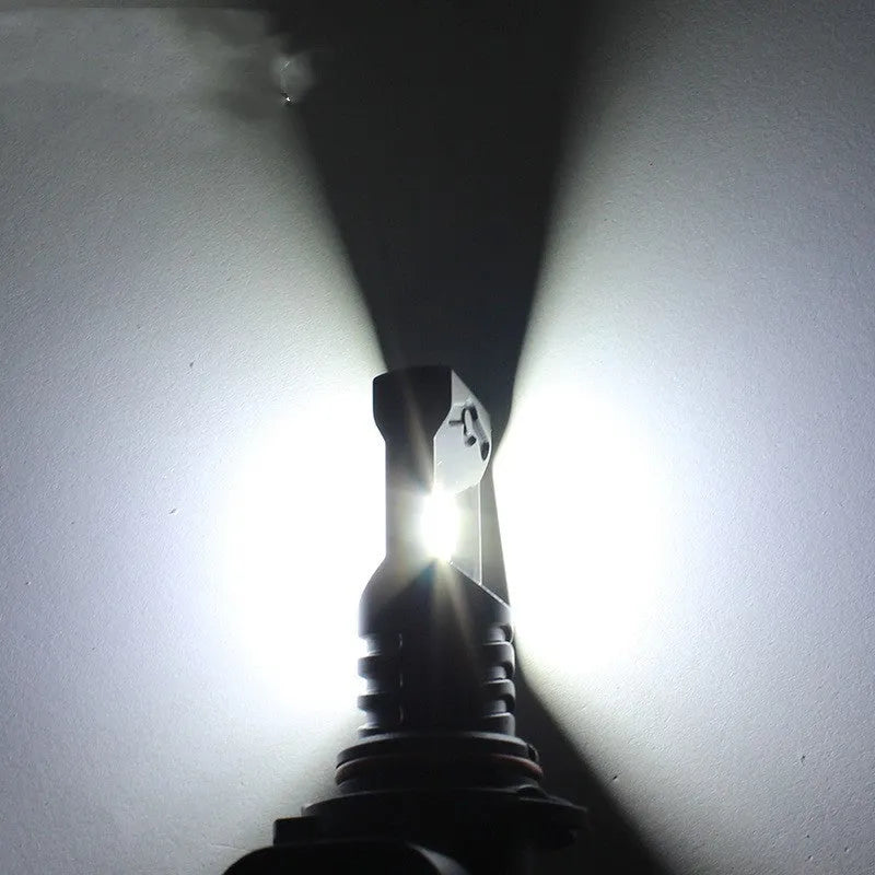 CSP LED automotive fog light bulb with aviation aluminium housing and six white LED chips